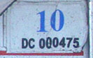 2009 (expires 2010) sticker, blue on white