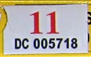 2010 (expires 2011) sticker, red on white