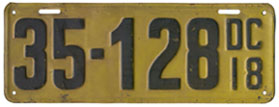1918 plate no. 35-128