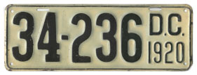1920 Passenger plate no. 31-644