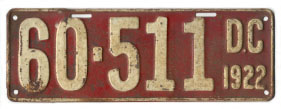 1922 plate no. 60-511