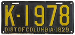 1929 Passenger plate no. K-1978