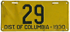 1930 Passenger plate no. 29