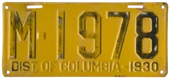 1930 Passenger plate no. M-1978