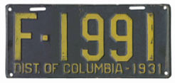 1931 plate no. F-1991