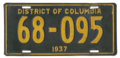 1937 Passenger plate no. 68-095