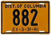 1940 Passenger plate no. 882