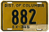 1942 Passenger plate no. 882 validated for 1944