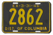 1945 Passenger plate no. 2862
