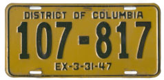 1946 Passenger plate no. 107-817