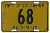 1946 Passenger plate no. 68