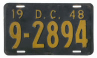 1948 Passenger plate no. 9-2894