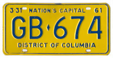1960 Passenger plate no. GB-674