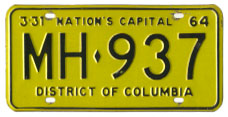 1963 Passenger plate no. MH-937