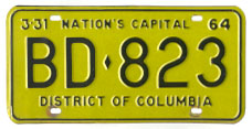 1963 (exp. 3-31-64) Bus plate no. BD-823