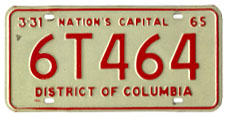 1964 Passenger plate no. 6T464