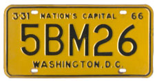1965 Passenger plate no. 5BM26